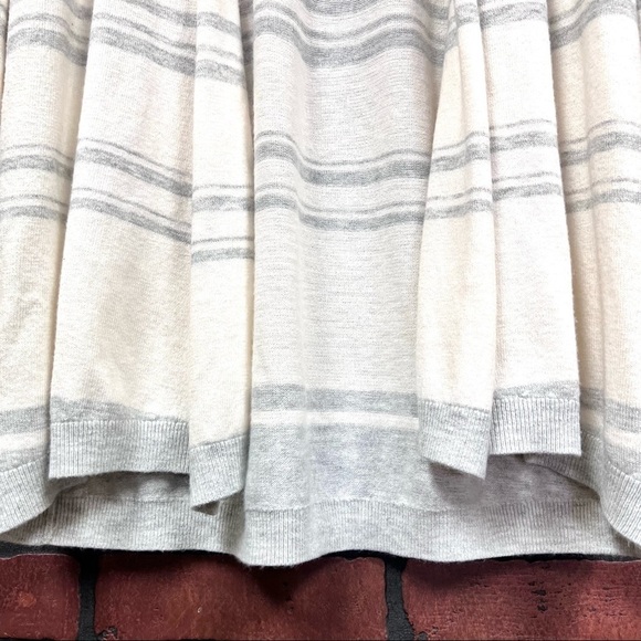 LOFT knit slouchy open front super soft longline gray cardigan womens size M - Picture 4 of 12